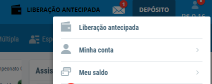 Clique em “Meu saldo”;