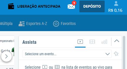 Clique em “Minha Conta” e procure pela seção onde fica o seu saldo;