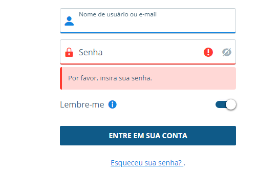 Faça o login na sua conta no cassino desejado;