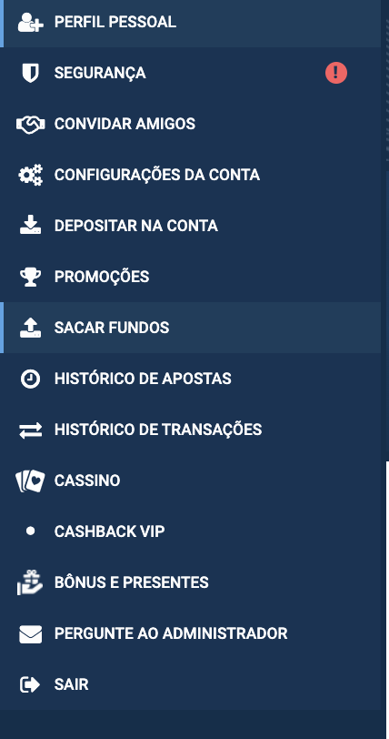 Vá para a seção "Retiradas" ou "Caixa"
